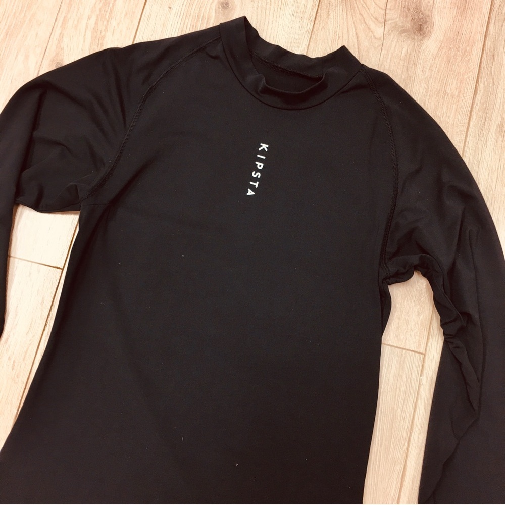 Kipstra logo athletic black shirt top workout active gym athletics small